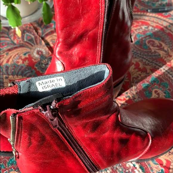 ❤️ ManGo Designs Red wedge Boots - Picture 3 of 6